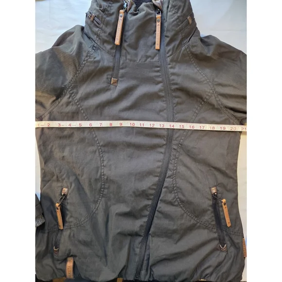 Naketano Brave New World Women's Windbreaker Size Large Black Cotton Blend - Picture 3 of 7